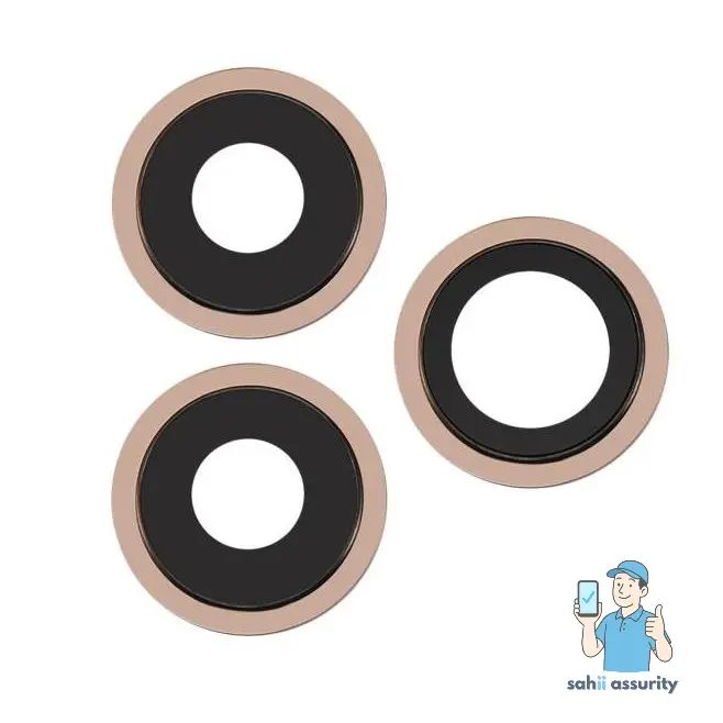 Camera Lens Glass with Frame for Apple iPhone 11 Pro Gold